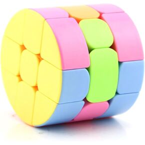 3×3 Cylinder Speed Cube Stickerelss 3x3 Barrel Cube Round Column Puzzle Cube Colorful