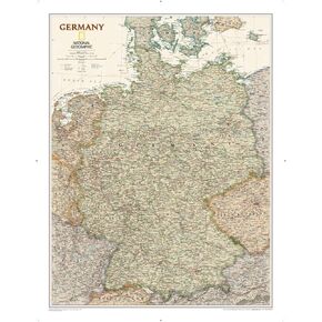 National Geographic: Germany Executive Wall Map - Antique Style - 23 x 30 inches - Art Quality Print