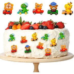 24 Pcs Truck Car Cupcake Toppers Truck Car Theme Birthday Party Supplies Baby Shower Party Boys Girls Truck Car Decorations Supplies ﻿