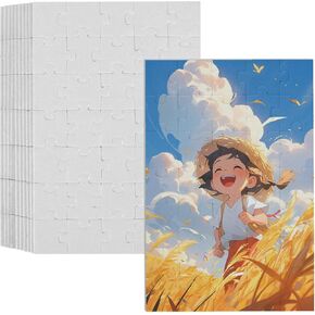 30 Sets Blank Sublimation A4 Jigsaw, DIY Heat Press Transfer Crafts Thermal Transfer Jigsaw, White Jigsaw for Maker Machine (A4-120 Pieces) by IHDYPPEW