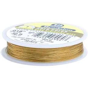 Beadalon 4.6 m Reel 0.61 mm Diameter 19 Strand Wire, Gold