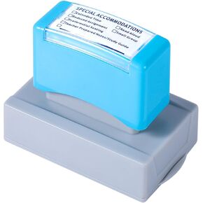 Special Accommodations Self Inking Stamp, Teacher Stamps for Grading Personalized Self Inking Checkbox Stamp Modifications Stamp Dormitory Supplies for First Day of School (Blue)