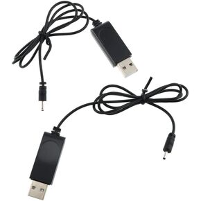 2PCS USB Lipo Battery Charging Charger Cable with 2.0 Round Plug for Attop XT-1 RC Quadcopter FPV Drone