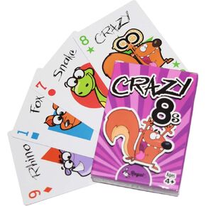 Regal Games Crazy 8's Card Game for Kids 4 5 6 7 8+ | Funny Travel Board Playing Game for Families (1 Pack)