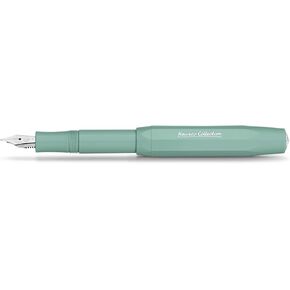 Kaweco COLLECTION Fountain Pen Smooth Sage I Premium Fountain Pen with Steel Nib for Ink Cartridges I Sport Fountain Pen 13 cm I Nib: F (Fine)
