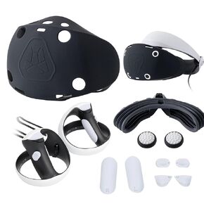 NANANINO Anti-Slip Silicone Pads for PS VR2 Controller, Soft and Comfortable PS VR2 Controller Trigger Extender Grips - White