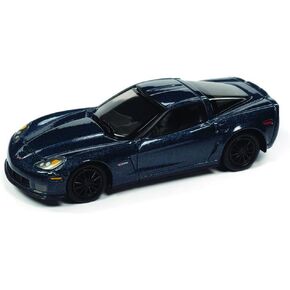 Johnny Lightning 2012 Chevrolet Corvette Z06 Supersonic Blue Metallic Classic Gold Collection Series Limited Edition to 12240 Pieces Worldwide 1/64 Diecast Model Car