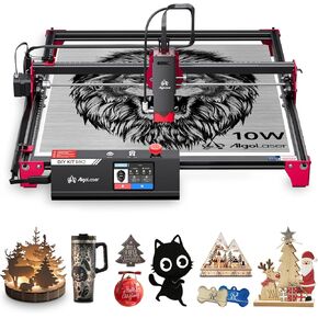 AlgoLaser DIY KIT MK2 10000mW Laser Engraver, Laser Engraving Machine with 3.5‘’ Touch Screen with Algo OS, Wood, Acrylic, Metal Cutting Machine, Laser Class 1