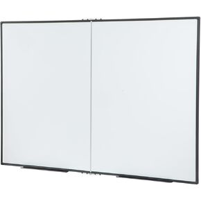 Large 96 x 48-in Magnetic Dry Erase Board with Pen Tray| Wall-Mounted Black Aluminum Foldable Whiteboard Message Presentation Memo Folding White Board for Office Home and School (96" x 48")