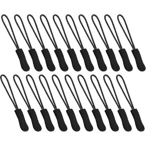 EKIND Zipper Pulls, 20-Pack Durable Extension Replacement Zipper Tags for Backpacks, Jackets, Luggage, Purses, Handbags (Fluorescent Orange)