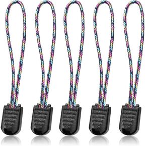 10 Pack Backpack Replacement Zipper Pulls Black