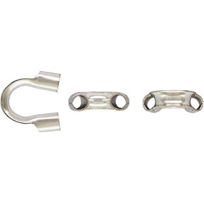 80 Qty. Large Sterling Silver Wire Guards (Wire Protectors, Cable Thimbles) .045 inch Hole