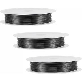 uxcell 24 Gauge Copper Wire 0.5mm Dia Blue Resistant Beading Wires Pendant Making Art Craft DIY Weaving 6.5M, 3 Rolls