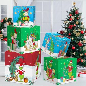 Christmas Gift Boxes, Christmas Stackable Gift Boxes for Christmas Tree Decorations, Christmas Decorations Indoor