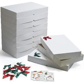 Gift Boxes with Lids for Presents, Extra Large Gift Boxes for Clothes, White Gift Boxes for Christmas and All Holidays