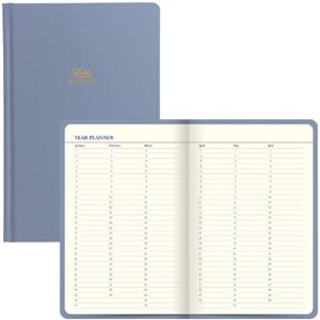 Letts Icon Book Perpetual Diary, Cream Paper, 384 Pages, 7.625 x 5 x 0.75 Inches, Blue (B090140)