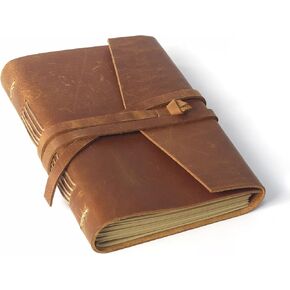 Leather Journal for Women&Men,Genuine Leather Notebook,240 Pages Travel Journal for Women,Vintage Leather Bound Notebook