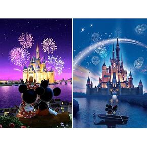 VAVCASE 2 Pack DIY 5D Diamond Art Painting Kits Full Drill Diamond Paint by Number for Adults,Diamond Rhinestone Crystal Dot Painting Kit Art Craft Home Wall Decor (2 Pack, 30X40 CM / 12X16 INCH)