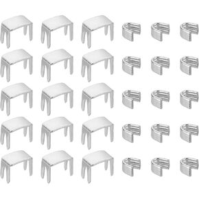 uxcell #3 Zipper Slider Retainers Kit, 100Pcs Bottom Stops 200Pcs Top Stops for Bags Coats Jackets Closed-end Zippers Replacing, Light Gold