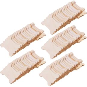 DYNWAVE 100 Pieces Wooden Thread Floss Bobbins Ribbon Twine Reel Organizer