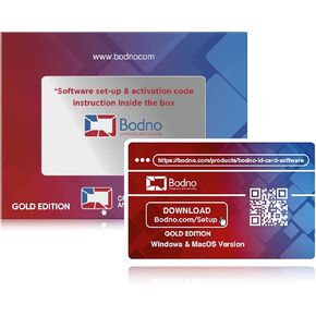 Bodno ID Card Software Program for PC & MAC - Design & Print Photo ID Cards and Gift/Loyalty Cards - Bronze Edition