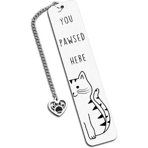 Cat Lover Gifts for Women, Cat Book Mark Stocking Stuffers for Teens, Gifts for Cat Lovers, Book Lover Gifts for Women, Cat Mom Gifts for Cat Lovers Friends Coworkers, Book Lovers Gifts Book Club