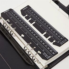 5Pcs/Lot A5 A6 Black and White Color Today Bookmark Rulers for Spiral Notebook PVC Quick Page Finder DIY Scrapbooking Stationery Book Covers and Book Accessories