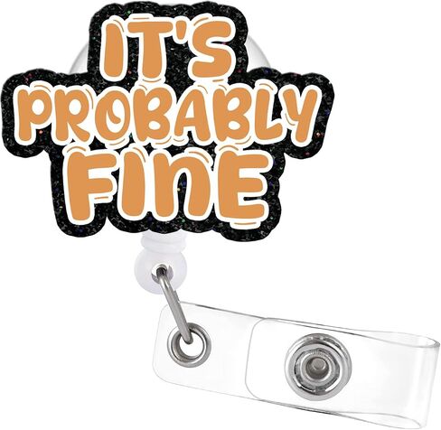 Funny Badge Reel Retractable with ID Clip Capybara Acrylic Name Badge Accessory for RN CNA Nurse Nursing Office Women Man in Kuwait