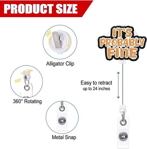 Funny Badge Reel Retractable with ID Clip Capybara Acrylic Name Badge Accessory for RN CNA Nurse Nursing Office Women Man in Kuwait