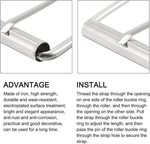 METALLIXITY Metal Roller Buckles, Metal Belt Buckle Single Prong Belt Buckle - Belts Bags Straps Hand DIY in Saudi Arabia