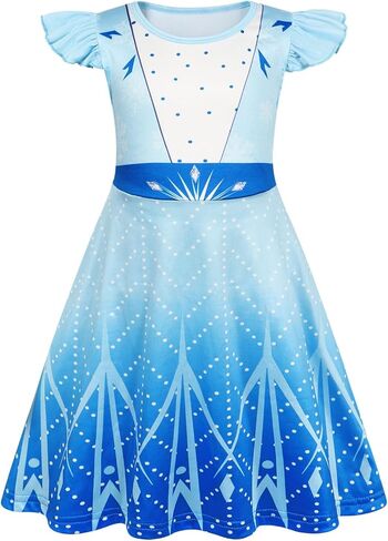 Girls Princess Dresses Toddler Kids Costume Birthday Party Dress Halloween Cosplay Outfits in Saudi Arabia