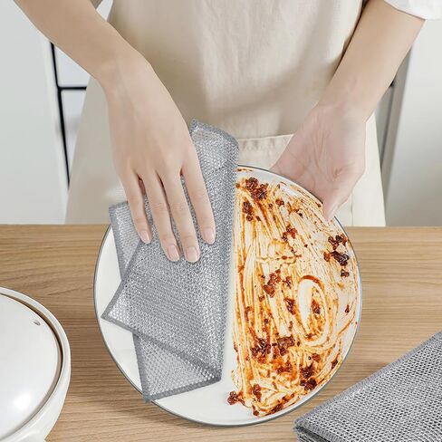 10 قطع من موبستيك، وسادة غسيل الأطباق، إسفنجة تنظيف المطبخ، إسفنجة غبار غير قابلة للخدش، سلك أطباق المطبخ، إسفنجة أطباق المطبخ، إسفنجة غسيل الأطباق، إسفنجة تنظيف سلكية، وعاء تنظيف من النايلون in Kuwait