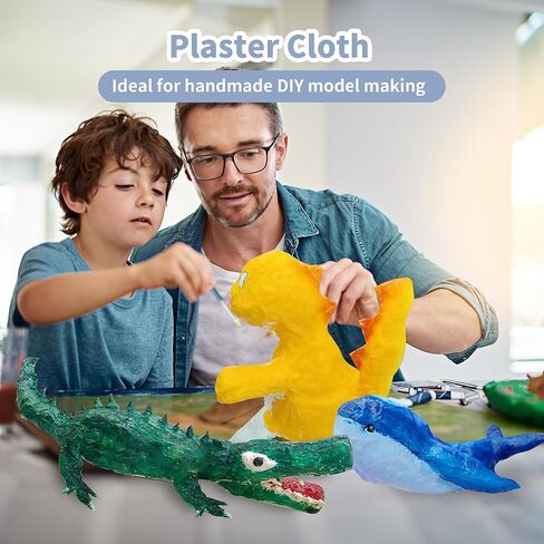 12 لفة من شرائط الجص، ضمادات شاش الجص، لفافات لف الجص من القماش من أجل الحرف اليدوية اليدوية اليدوية، قالب البطن، قوالب الجسم، صناعة الأقنعة، فن المناظر الطبيعية، 6 × 106 بوصة in Kuwait