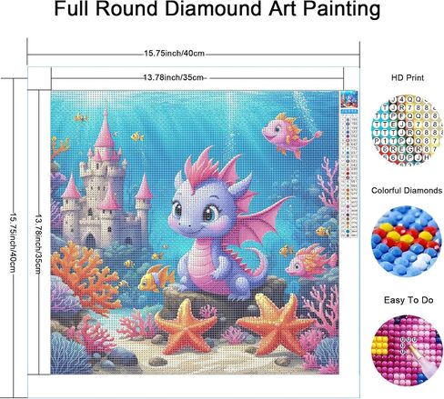 Generic Cute Bees Diamond Art Painting Kit for Adult Sunflower 5D DIY Diamond Painting Kit Cartoon Animals Full Round Diamond Art Kit (16x16inch/40x40cm) in Saudi Arabia
