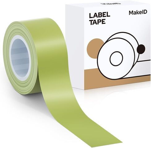 عبوات شريط صانع الملصقات MakeID L1 E1 Q1، 16 مم × 4 م (0.63 بوصة × 13 بوصة) ملصق مستمر مغلف حراريًا مقاوم للماء ذاتي اللصق بديل لشريط الملصقات متعدد الأغراض in Kuwait