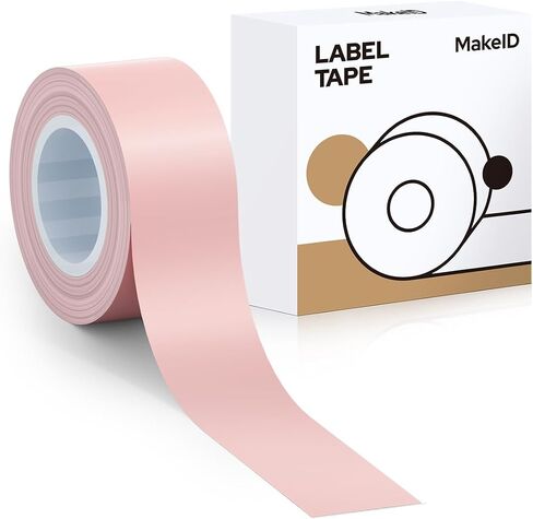 عبوات شريط صانع الملصقات MakeID L1 E1 Q1، 16 مم × 4 م (0.63 بوصة × 13 بوصة) ملصق مستمر مغلف حراريًا مقاوم للماء ذاتي اللصق بديل لشريط الملصقات متعدد الأغراض in Kuwait