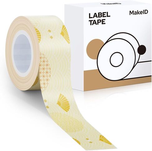 عبوات شريط صانع الملصقات MakeID L1 E1 Q1، 16 مم × 4 م (0.63 بوصة × 13 بوصة) ملصق مستمر مغلف حراريًا مقاوم للماء ذاتي اللصق بديل لشريط الملصقات متعدد الأغراض in Kuwait