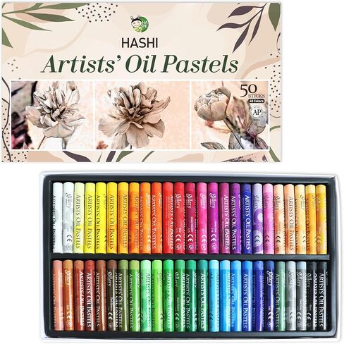HA SHI Soft White Oil Pastels, Non Toxic for Kids, Artists, Beginners, Students, Adults, pastels art supplies for kids, craypas oil pastels (Oil Pastels White-6stick) in Kuwait