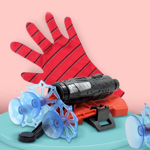 لعبة Spider Gloves Man Web Shooter، لعبة سبايدر كيدز البلاستيكية للعب الأدوار، قفاز إطلاق أفلام رائع مع مجموعة ألعاب المعصم، ألعاب تعليمية مضحكة لتزيين الأطفال (أحمر) in Kuwait