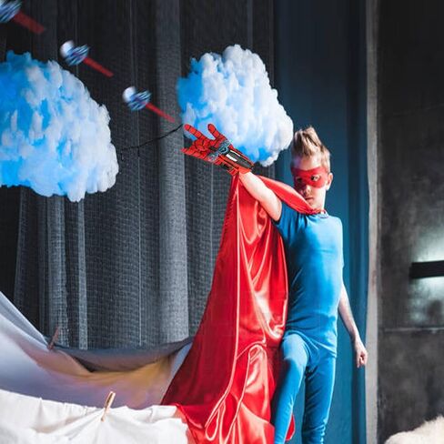 لعبة Spider Gloves Man Web Shooter، لعبة سبايدر كيدز البلاستيكية للعب الأدوار، قفاز إطلاق أفلام رائع مع مجموعة ألعاب المعصم، ألعاب تعليمية مضحكة لتزيين الأطفال (أحمر) in Kuwait