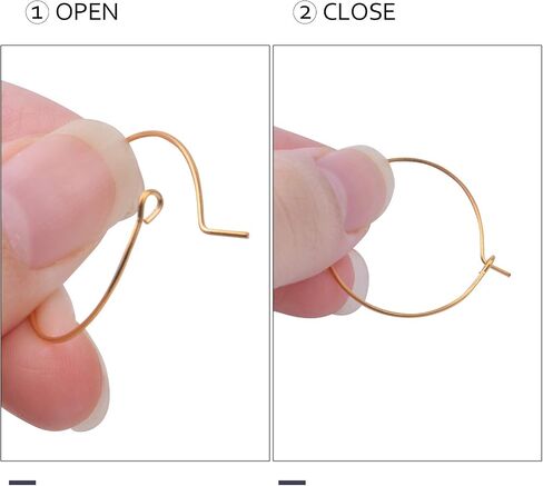 BronaGrand 100 Pieces Gold Wine Glass Charm Rings Earring Hoops 25mm in Saudi Arabia