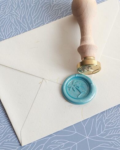 Herbin Pearlescent Glue Gun Wax - 4 3/4 Long - Baby Blue in Saudi Arabia