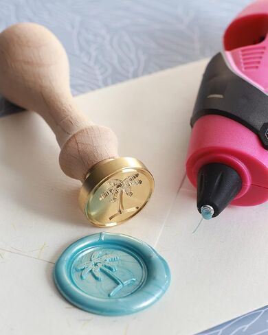 Herbin Pearlescent Glue Gun Wax - 4 3/4 Long - Baby Blue in Saudi Arabia