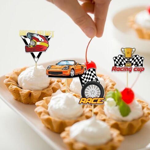 24 Pcs Truck Car Cupcake Toppers Truck Car Theme Birthday Party Supplies Baby Shower Party Boys Girls Truck Car Decorations Supplies ﻿ in Kuwait