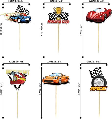 24 Pcs Truck Car Cupcake Toppers Truck Car Theme Birthday Party Supplies Baby Shower Party Boys Girls Truck Car Decorations Supplies ﻿ in Kuwait