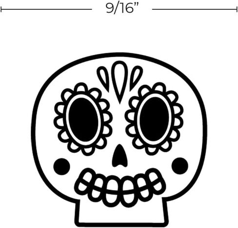 Sugar Skull Stamp / 2000 Plus Self Inking Teacher Stamper / 9/16" Candy Skull Halloween Black Imprint/Planner Worksheet Stamp in Saudi Arabia