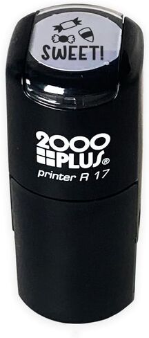 Sugar Skull Stamp / 2000 Plus Self Inking Teacher Stamper / 9/16" Candy Skull Halloween Black Imprint/Planner Worksheet Stamp in Saudi Arabia