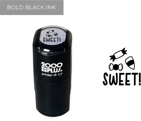 Sugar Skull Stamp / 2000 Plus Self Inking Teacher Stamper / 9/16" Candy Skull Halloween Black Imprint/Planner Worksheet Stamp in Saudi Arabia