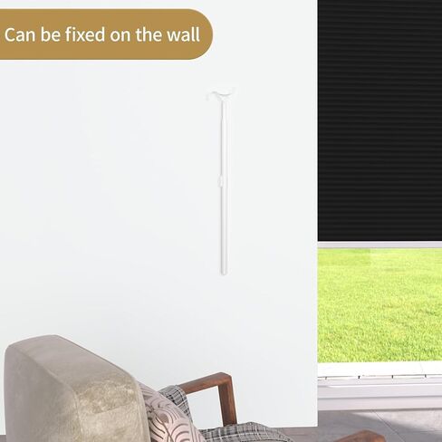 قضيب رسم تلسكوبي من Myshade قابل للتعديل لظلال النوافذ اللاسلكية، ظلال خلوية، ستائر حمار وحشي 16.5"-29.5" in Kuwait