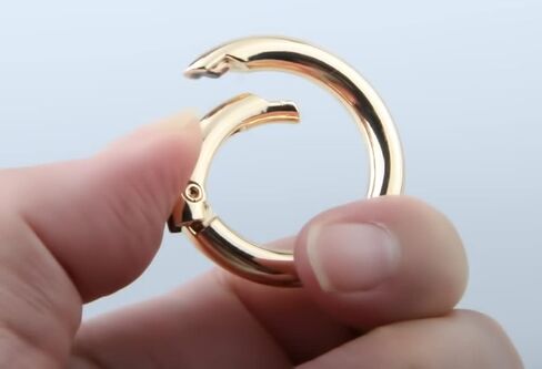 10pcs Gate O Ring Round Spring Snap Trigger Clip Handbag Purse Accessories for DIY Purse Handbag Strap Key Ring Keychain (Light Gold 25mm) in Saudi Arabia